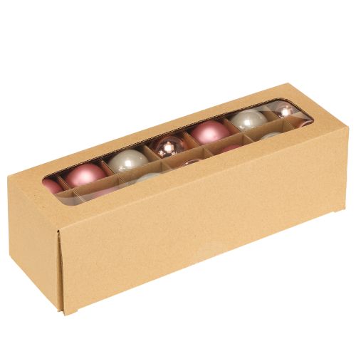 Produkt Ozdoba choinkowa bombki szklane różowo-szare Ø4cm 24 szt.