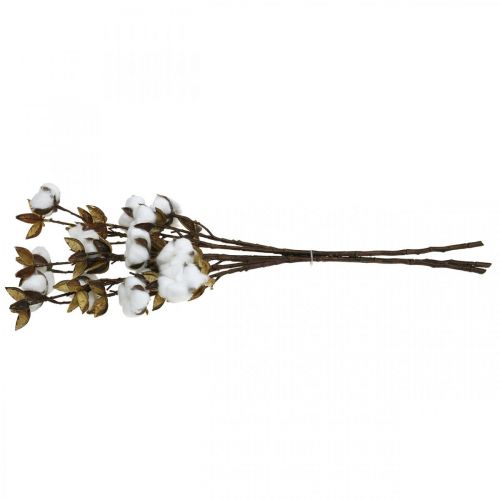 Produkt Gałązka bawełniana Sztuczna gałązka dekoracyjna bawełna 61cm 3szt