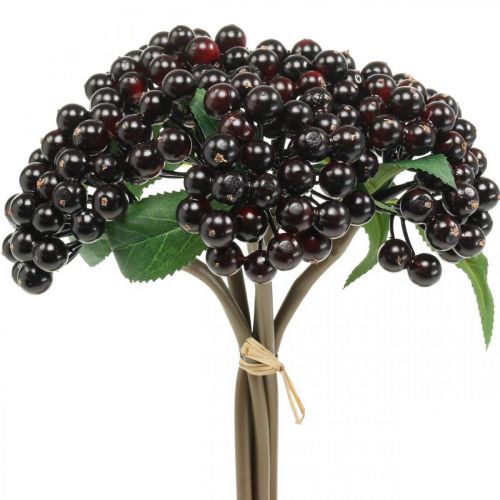 Produkt Gałązka jagodowa czerwona czarna sztuczna dekoracyjna jesienny wieniec 25cm 5szt w pęczku