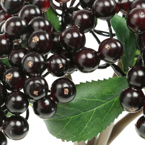 Floristik24 Gałązka jagodowa czerwona czarna sztuczna dekoracyjna jesienny wieniec 25cm 5szt w pęczku