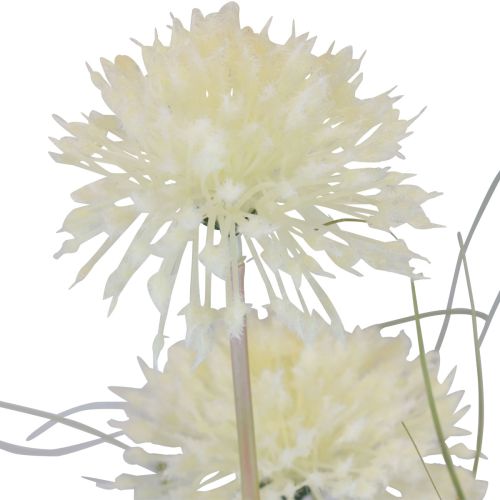 Sztuczne kwiaty kuliste Allium ozdobne cebulowe sztuczne białe 90cm