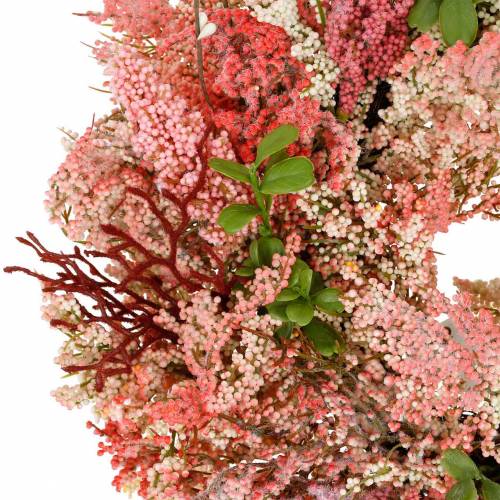 Floristik24 Wieniec wrzosowy sztuczny różowy Ø48cm