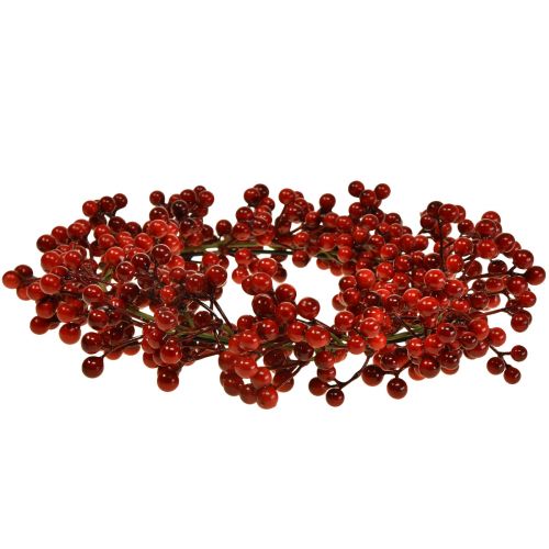 Produkt Wieniec Jagodowy Czerwone Sztuczne Rośliny Czerwone Świąteczne Ø35cm