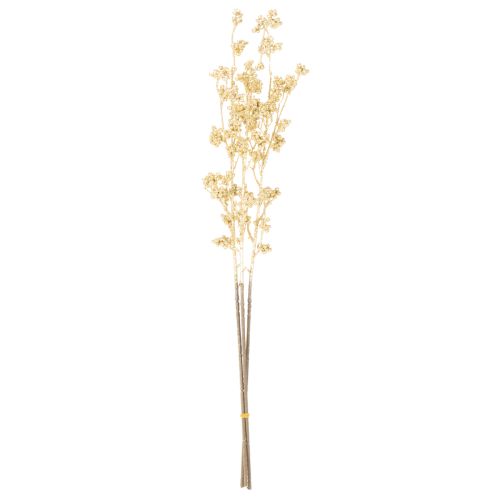 Sztuczna dekoracja z gałązek jagód, złota, 70cm, 3 sztuki | Floristik24.pl