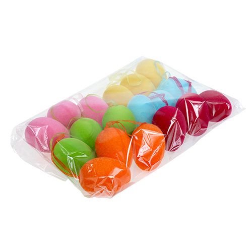 Floristik24 Jajka dekoracyjne flokowane 7cm 18 szt