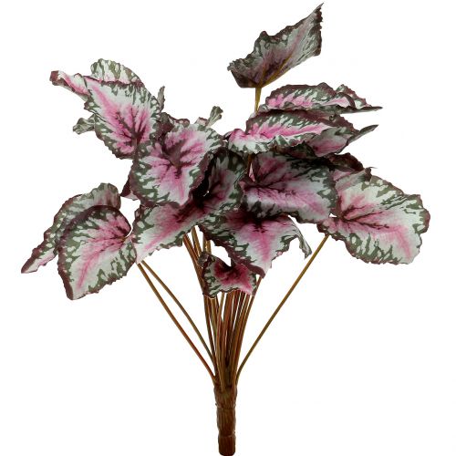 Produkt Sztuczny krzew begonii zielony, purpurowy 34cm