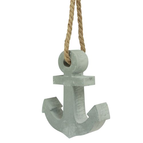 Floristik24 Dekoracja kotwicy betonowej Dekoracja stołu morskiego szara 18cmx4,5cmx22cm