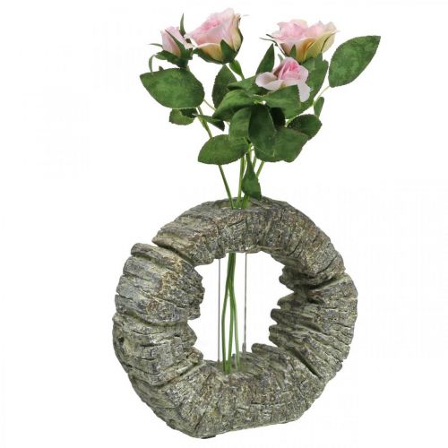 Floristik24 Wazon betonowy z pierścieniem probówki Ø16cm