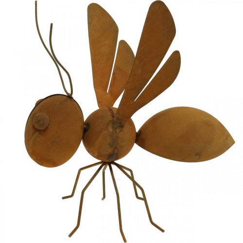 Produkt Figura dekoracyjna pszczoła, metalowy owad, dekoracja ogrodowa z patyną dł.20cm wys.19cm