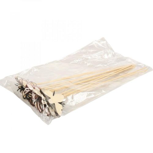 Produkt Wtyczka pszczoła drewniana zatyczka kwiatowa w kolorze naturalnym 34cm 12szt