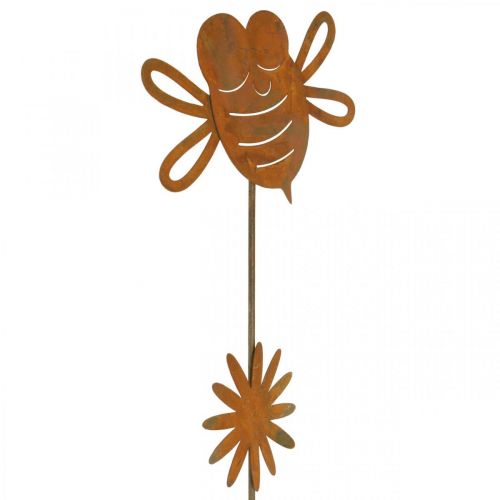 Produkt Palik ogrodowy pszczoła, ozdoba wiosenna, metalowy palik rdzawy dł. 24,5cm 6 szt