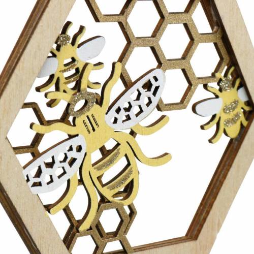 Produkt Plaster miodu do powieszenia, letnia dekoracja, pszczoła miodowa, drewniana dekoracja, pszczoły w plastrze miodu 4szt.