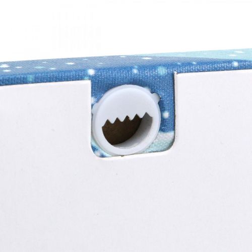 Produkt Obraz LED Świąteczny Mikołaj z bałwankiem Fototapeta LED 38x28cm