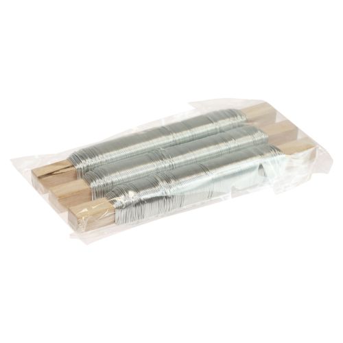 Produkt Drut owijkowy drut owijający drut kwiatowy srebrny 0,50mm 100g 3 sztuki