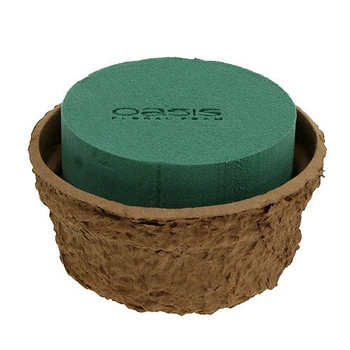 Produkt Mokra pianka florystyczna z miseczką na kwiaty W10cm Ø16cm 2 szt