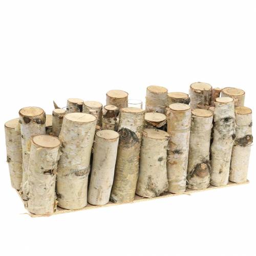 Floristik24 Słoik brzozowy z probówkami natura 32cm