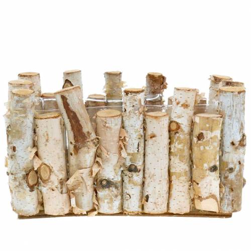 Floristik24 Skrzynka na doniczki brzoza 20cm x 11cm