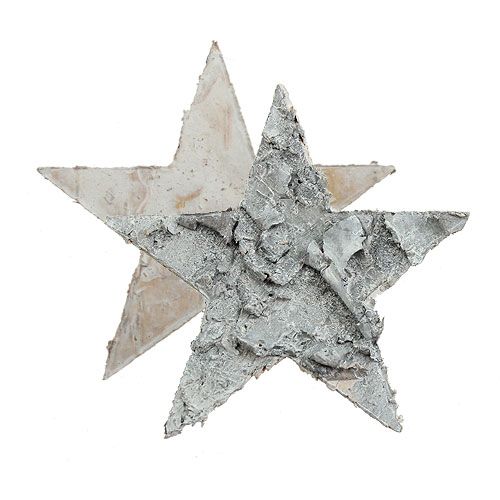 Produkt Ozdoba rozproszona gwiazda brzozowa bielona Ø4cm 80 sztuk