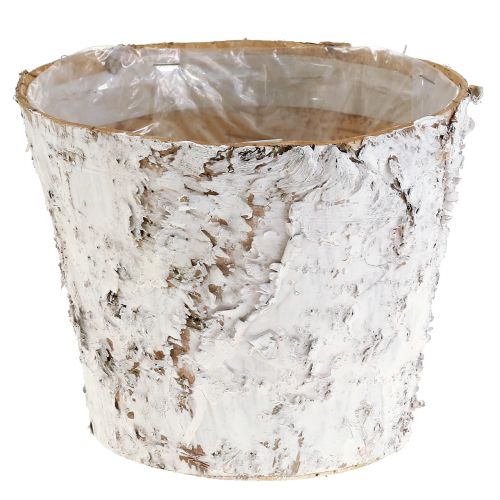 Produkt Doniczka dekoracyjna z brzozy bielonej Ø18cm W15cm 2szt