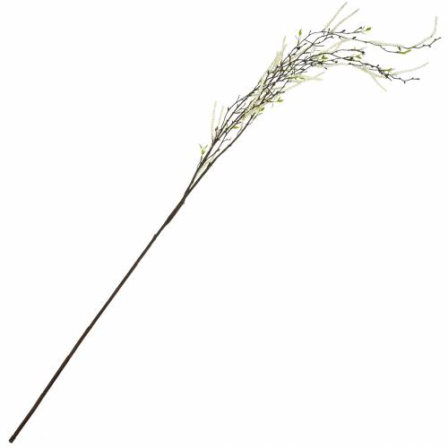 Floristik24 Sztuczna gałązka brzozowa, dekoracyjna gałązka brzozowa zielona z kotkiem L135cm