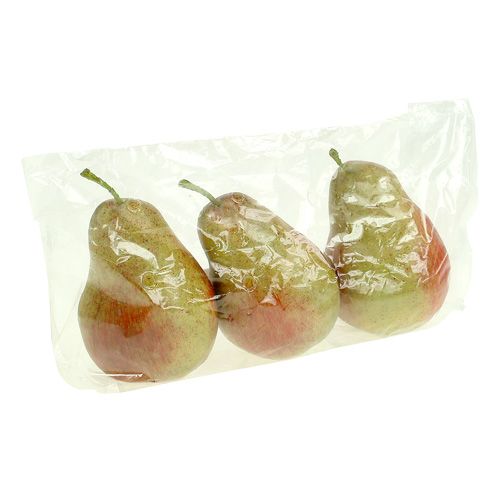 Floristik24 Gruszka czerwona, zielona 11cm - 12cm 3szt.