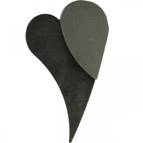 Produkt OASIS® Black Bioline® Kwiatowa pianka Serce Czarne W34cm 2 szt