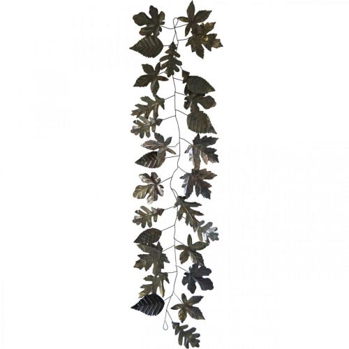 Produkt Dekoracja ścienna metalowa girlanda liście mosiądz dł.100cm szer.27cm