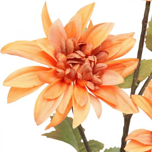 Floristik24 Dekoracja Kwiat Dalii, Dekoracja Jesienna, Kwiat Jedwabny Pomarańczowy 55cm Ø9/11cm