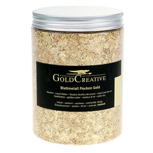 Liść metalowy płatki złote 25g