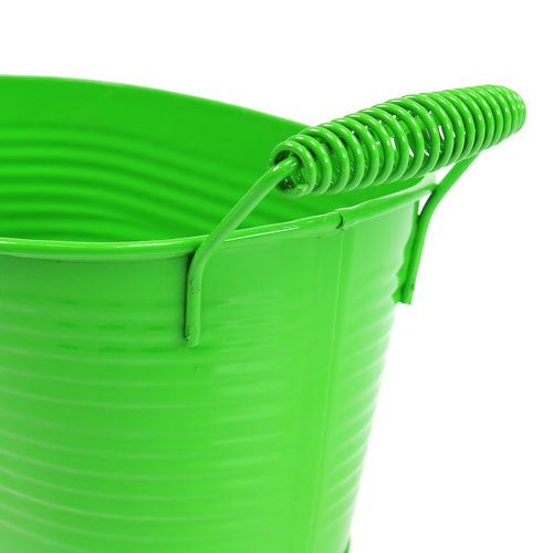 Floristik24 Blaszana miska owalna zielona 20cm x 12cm x 9cm