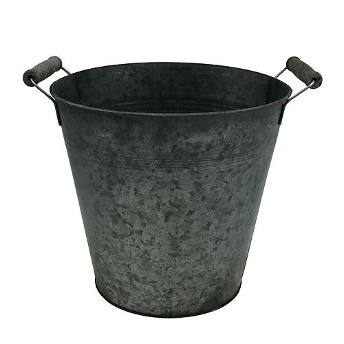 Floristik24 Wiaderko blaszane matowe Ø25cm H24cm