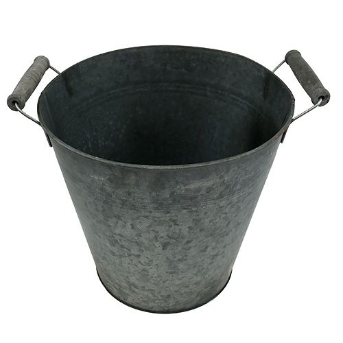 Floristik24 Wiaderko blaszane matowe Ø25cm H24cm