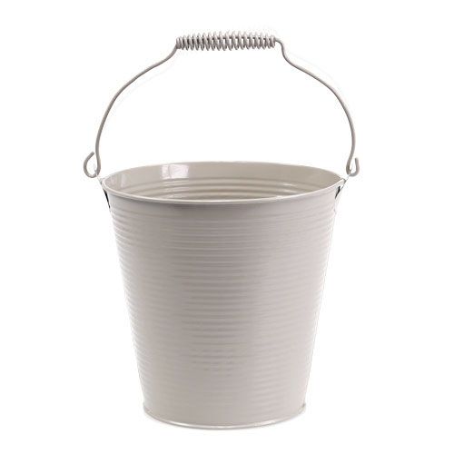 Floristik24 Wiaderko blaszane z rowkiem Ø18cm H17,5cm