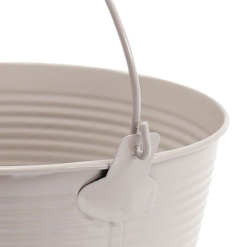 Floristik24 Wiaderko blaszane z rowkiem Ø18cm H17,5cm
