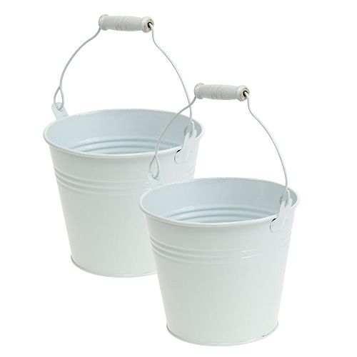 Produkt Wiadro blaszane białe Ø14cm W12cm 6 szt