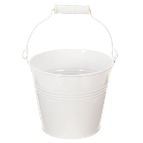 Wiadra blaszane białe Ø14cm H12cm 6 szt.