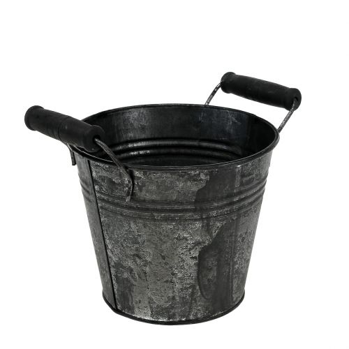 Floristik24 Wiadro blaszane antyczne Ø14cm W12cm