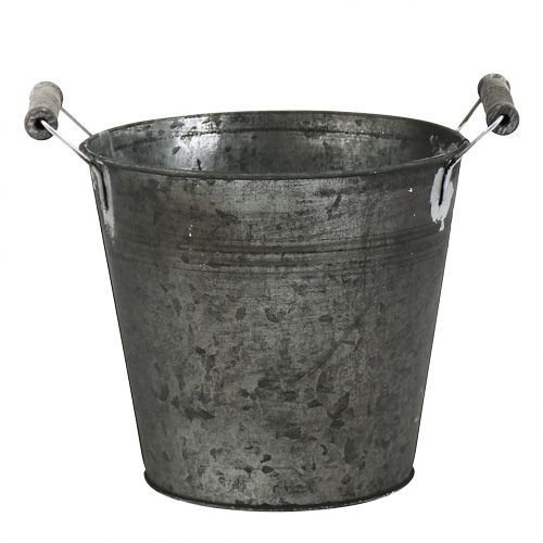 Floristik24 Wiadro blaszane antyczne Ø16cm W15cm
