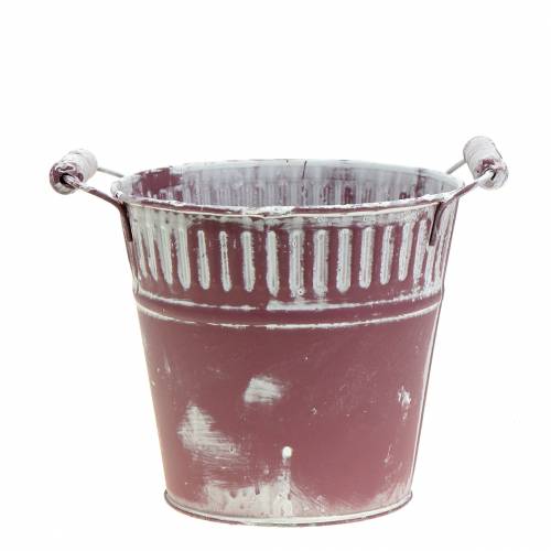 Produkt Wiadro blaszane fioletowo-białe myte Ø16cm W15cm 1 sztuka
