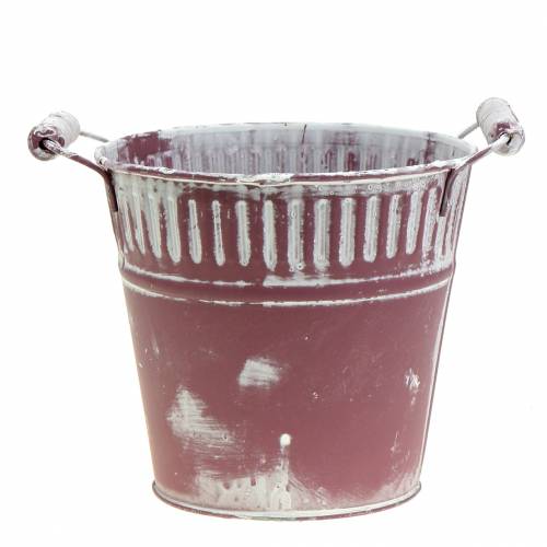 Produkt Wiadro blaszane fioletowo-białe myte Ø19cm W17cm 1 sztuka