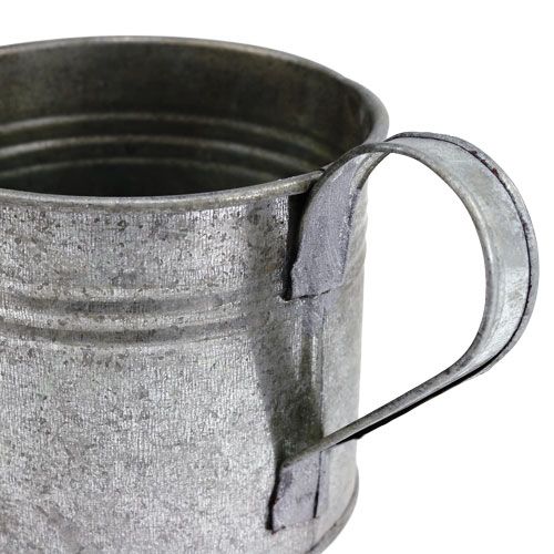 Floristik24 Konewka cynowa srebrna matowa Ø10,5cm H10cm 8szt.