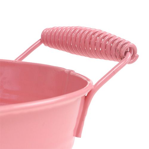 Floristik24 Misa blaszana owalna łosoś 20cm x 12cm H9cm