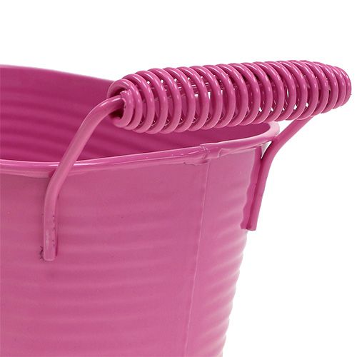 Floristik24 Blaszana Miska Owalna Różowa 19,5cm x 11cm x 9cm