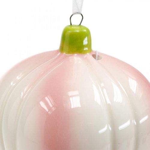 Floristik24 Dzwonek kwiatowy do zawieszenia Różowy, Kremowy Kwiat ceramiczny H8,5cm 3szt.