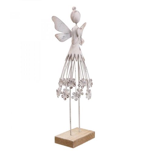Produkt Kwiatowa wróżka dekoracja stołu wiosenna dekoracja metalowa wróżka biała wys. 30,5 cm