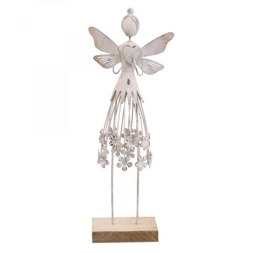 Produkt Kwiatowa wróżka dekoracja stołu wiosenna dekoracja metalowa wróżka biała wys. 30,5 cm
