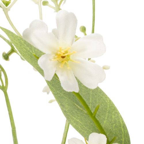 Produkt Dekoracyjna gałązka kwiatu jabłoni jako sztuczny kwiat do jasnych akcentów w salonie, kremowa, 108 cm, 2 sztuki