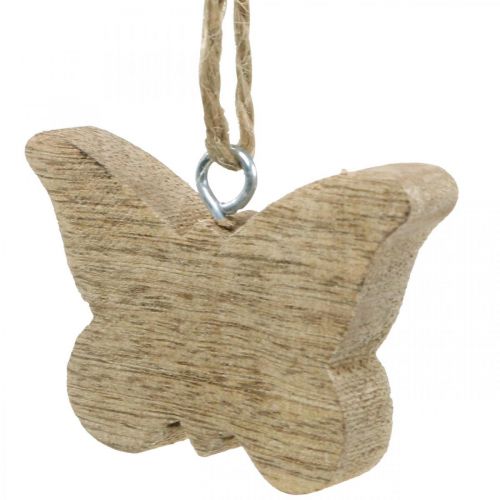 Produkt Drewniana zawieszka, kwiatowe serce motyla, wiosenna dekoracja naturalna wys.5,5/4cm 12 sztuk