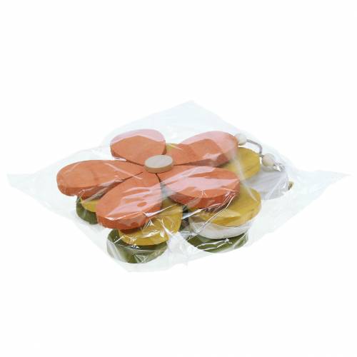 Floristik24 Kwiaty drewniane do zawieszenia kolorowe asortymentowe 16cm 4szt.