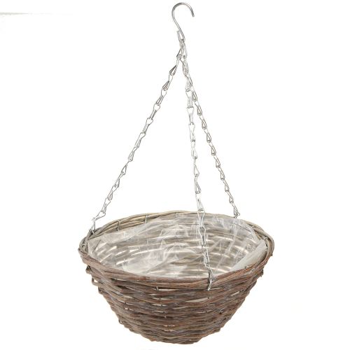 Produkt Wisząca misa na kwiaty Drewniana Naturalna Szara Ø30cm 2szt